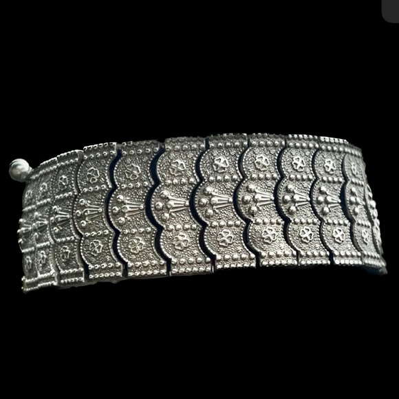 Maxfield of Malibu Sterling Silver Custom Ornate Pattern Bracelet ONE OF A KIND - Picture 6 of 8